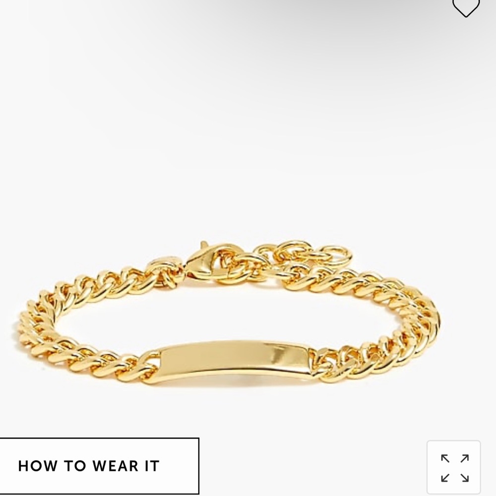 J Crew Delicate Chain ID Bar Bracelet, NWT.